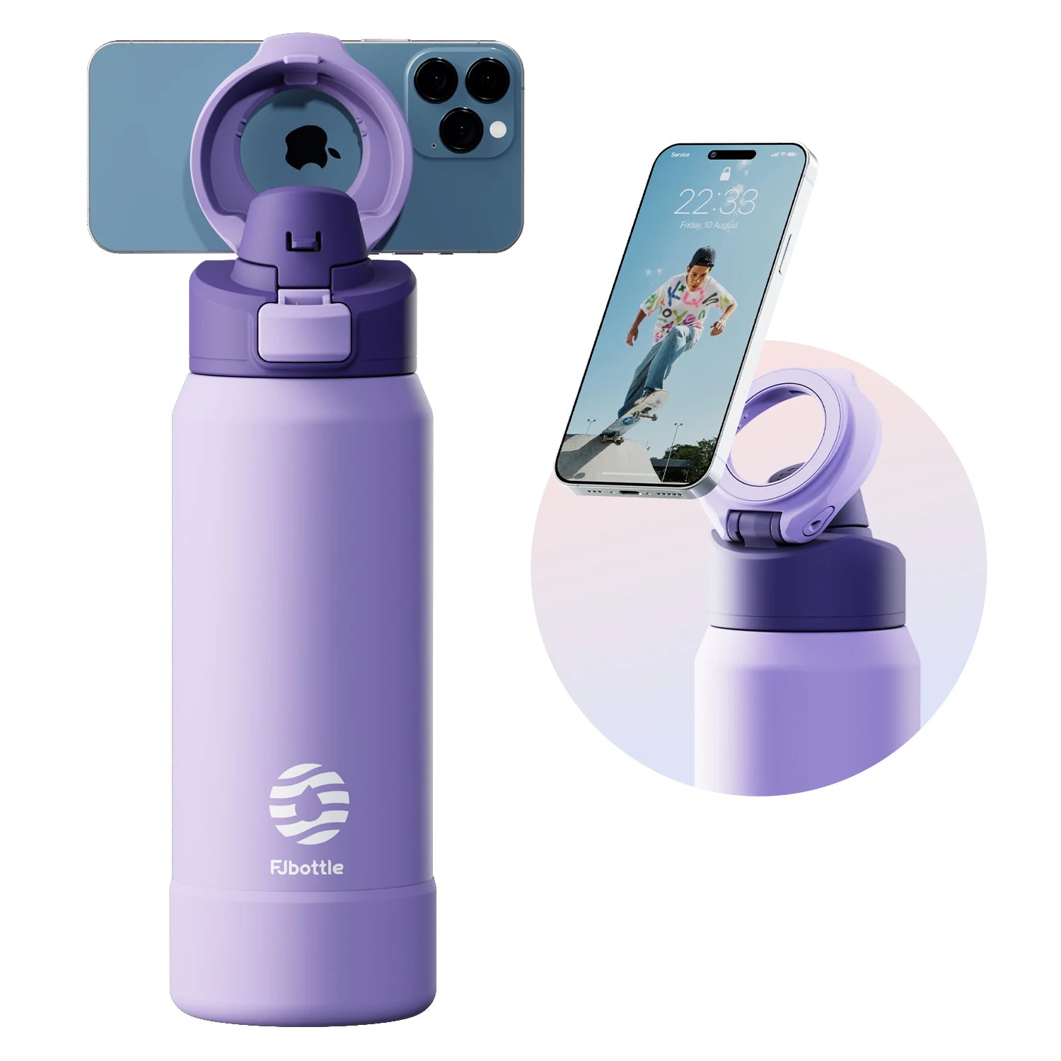Magnetic Thermos Sports Water Bottle
