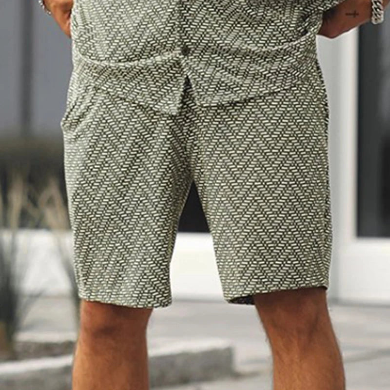 Island Luxe: Men’s Hawaiian Oversized 2-Piece Tracksuit Set