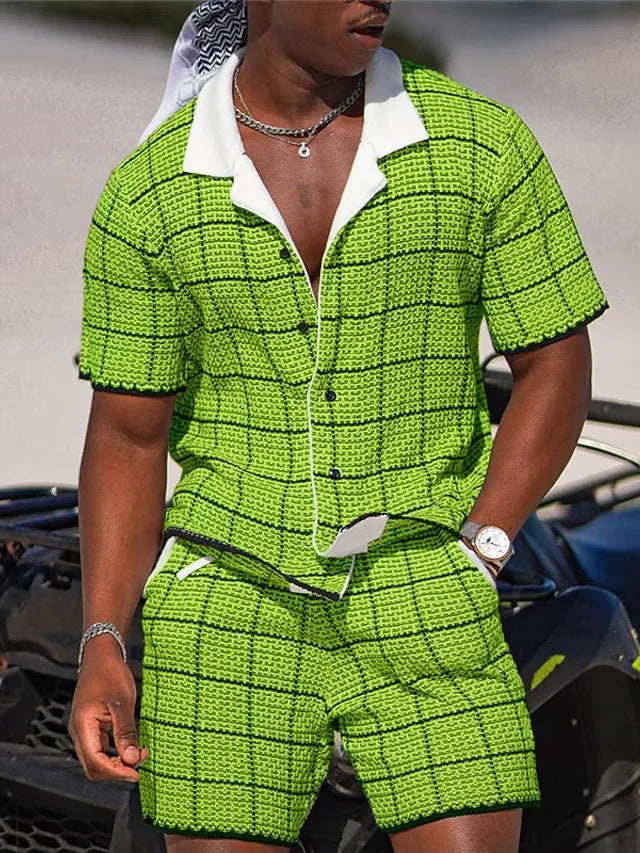 Island Mode: Men’s Hawaiian 3D Print Vacation Set