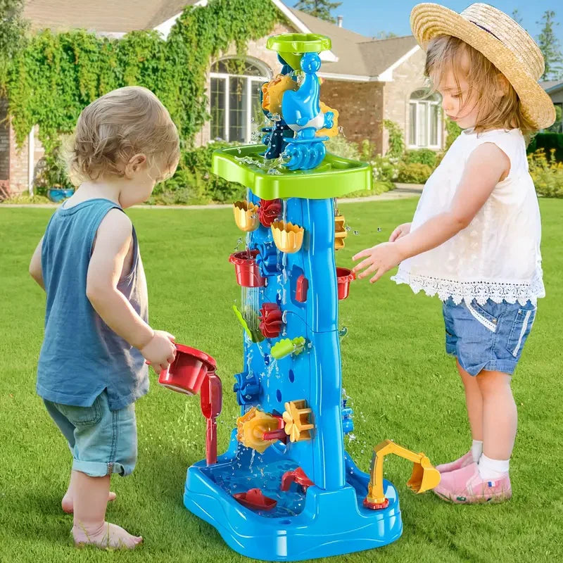 Children's Waterfall Play Table – Multi-Functional Sand & Water Toy