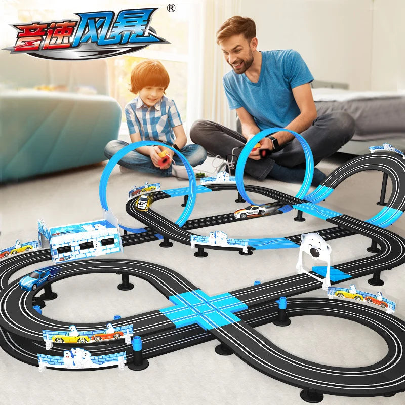 Double Remote Control Car Racing Track Set