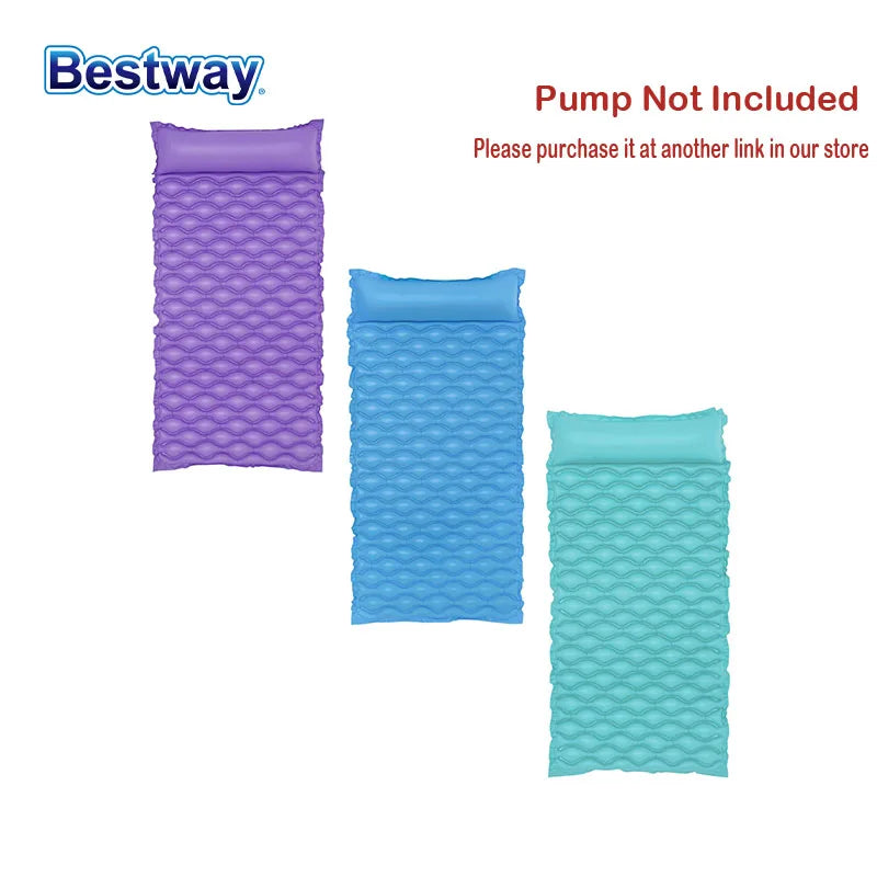 Inflatable Air Cushion – Pool Floating Wave Lounger with Head Pillow