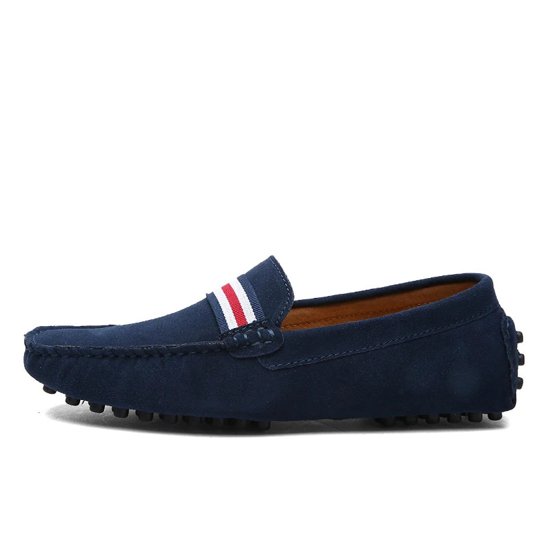 Men’s Suede Leather Loafers – Handmade Italian-Style Moccasins
