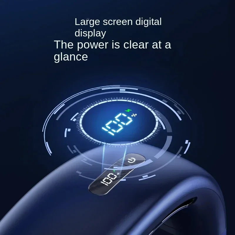 10,000mAh Portable Bladeless Neck Fan – Silent & Powerful Cooling
