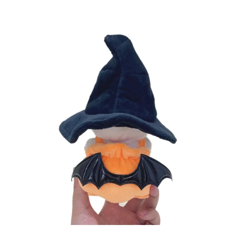 For Labubu 17cm Hanging Ornament Halloween Pumpkin Costume Black Hat Doll Clothes