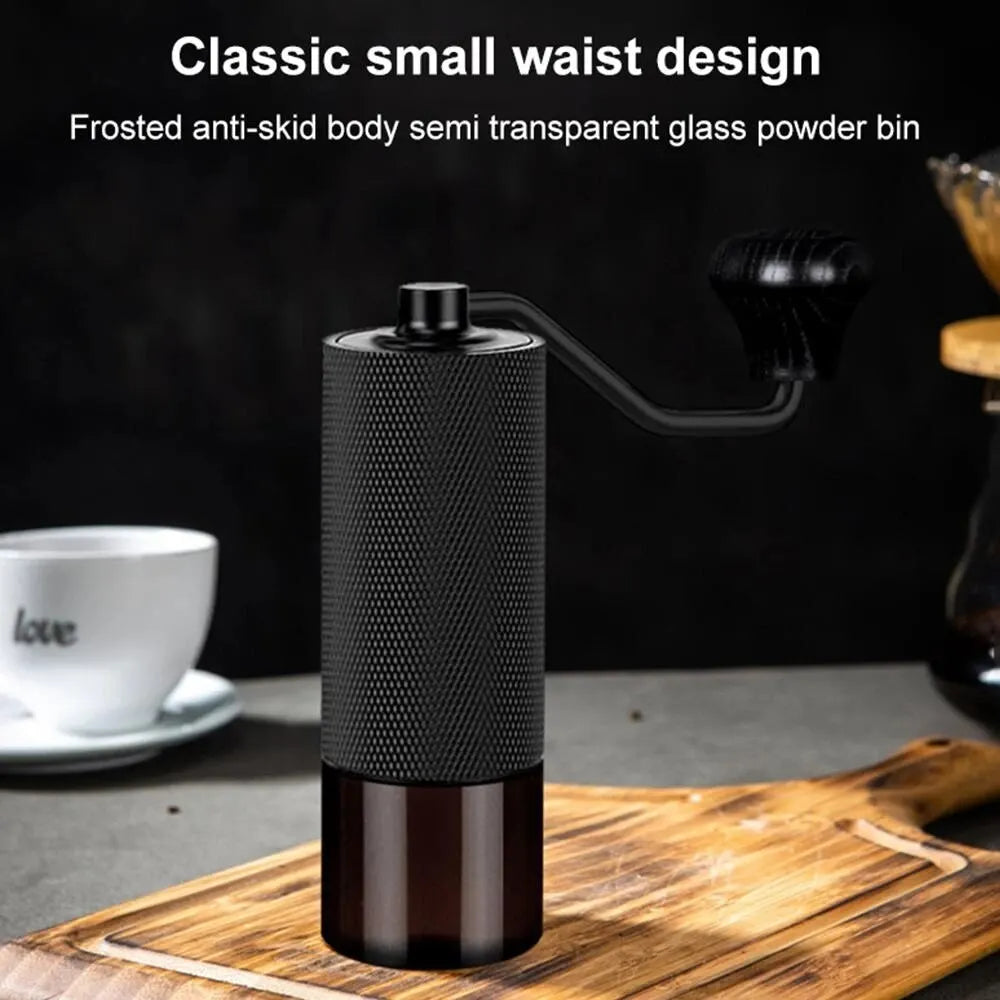 Manual Coffee Grinder – CNC Stainless Steel with Adjustable Burr