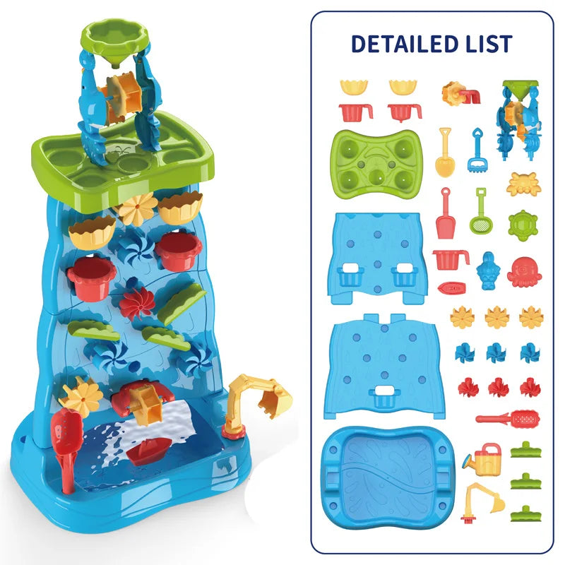 Children's Waterfall Play Table – Multi-Functional Sand & Water Toy