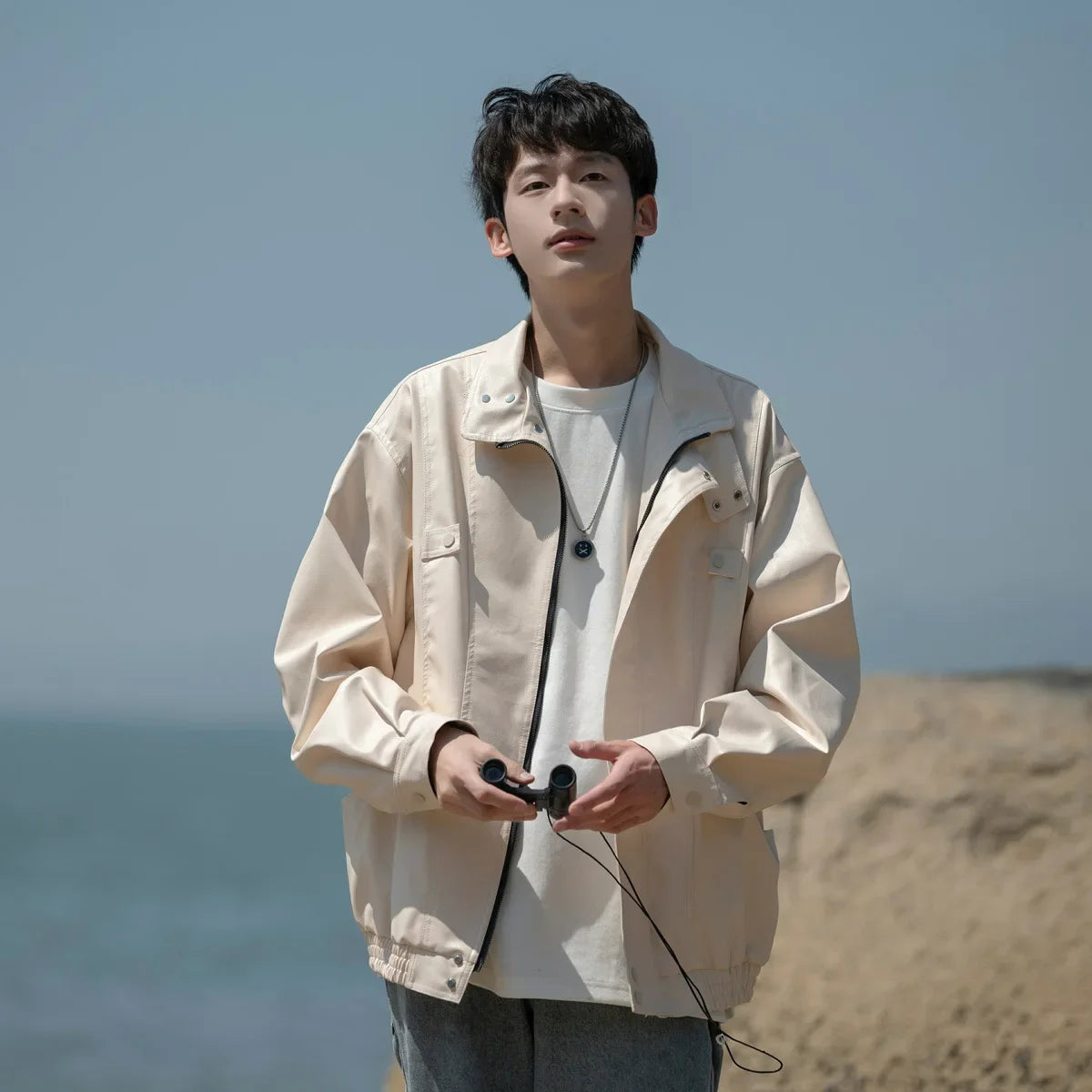 American Retro Oversized PU Leather Jacket – Spring 2025 Edition
