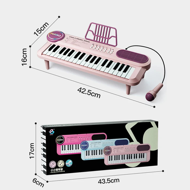 37-Key Children’s Electronic Piano Keyboard with Microphone